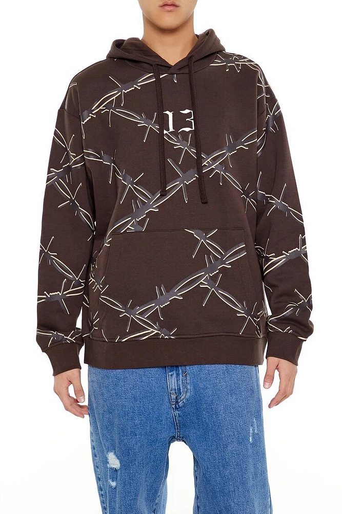 Embroidered 13 Barbed Wire Hoodie