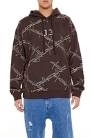 Embroidered 13 Barbed Wire Hoodie