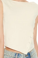 Asymmetrical Snap-Button Top