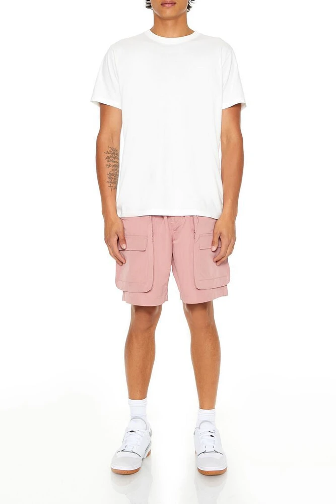 3D Pocket Drawstring Cargo Shorts