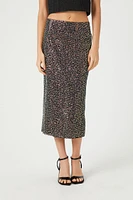 Sequin Straight Midi Skirt