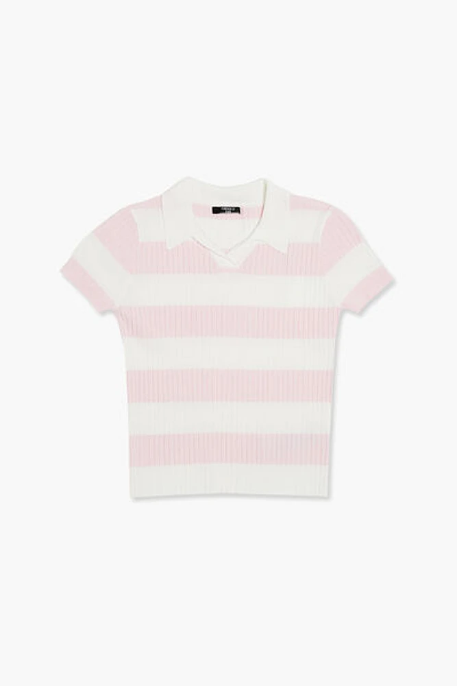 Girls Sweater-Knit Striped Top (Kids)
