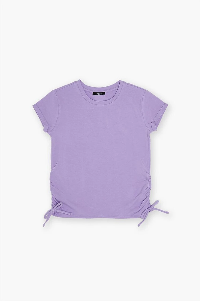 Girls Ruched Crew Tee (Kids)