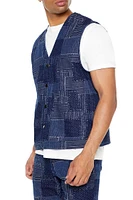 Patchwork Denim Vest