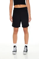 Fleece Striped Tie Sweatshorts