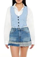 Denim Cropped Vest