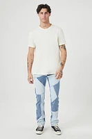 Slim-Fit Patchwork Jeans