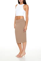 Ponte Midi Pencil Skirt