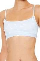 Seamless Bow Print Bralette