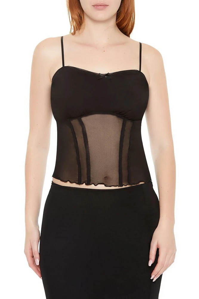 Sheer Mesh Bow Cami