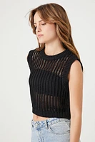 Sleeveless Sweater Crop Top