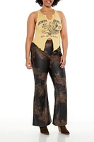 Plus Cloud Wash Faux Leather Pants