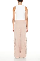 High-Rise Wide-Leg Cargo Pants