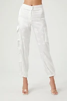 Satin Jacquard Cargo Pants