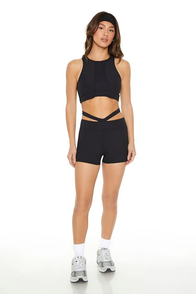 Active Cutout Biker Shorts