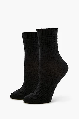 Waffle Knit Crew Socks