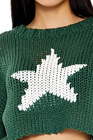 Cropped Star Sweater