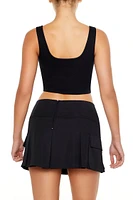 Ponte Knit Corset Crop Top