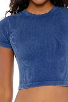 Seamless Ribbed Knit Baby Tee