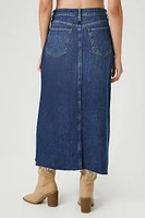 Patchwork Denim Maxi Skirt