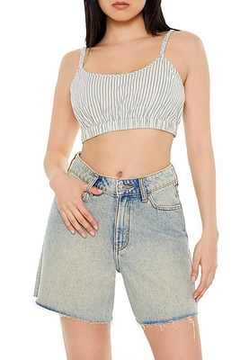 Pinstriped Cropped Cami