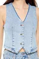 Denim Cropped Vest