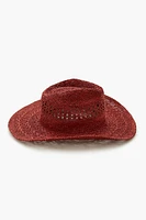 Cutout Straw Cowboy Hat