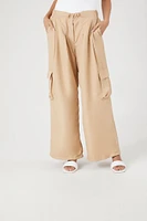 Toggle Drawstring Wide-Leg Pants