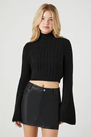 Cable Knit Cropped Sweater