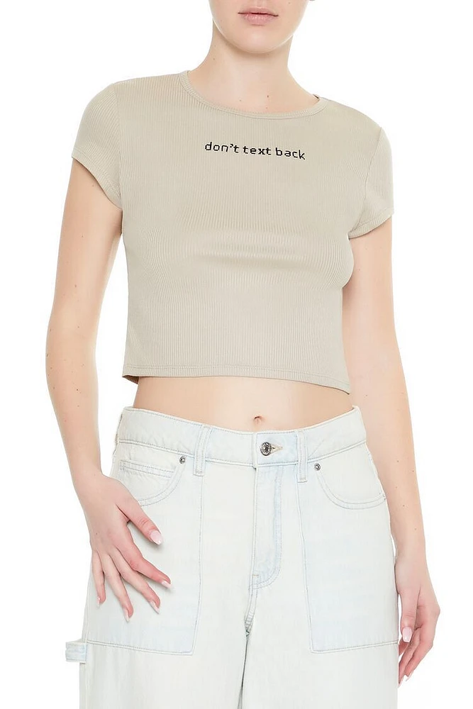 Dont Text Back Graphic Baby Tee