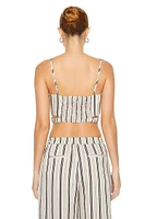 Striped Cutout Cropped Cami