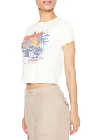 Surfing By Paradise Ringer Baby Tee