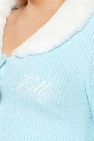 Plus Faux Fur Hello Kitty Cardigan Sweater