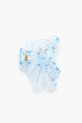 Transparent Teddy Bear Hair Clip