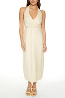 Surplice Halter Maxi Dress