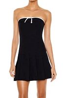 Strapless Bow Mini Dress