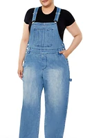 Plus Utility Denim Overalls