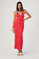 Satin Midi Slip Dress