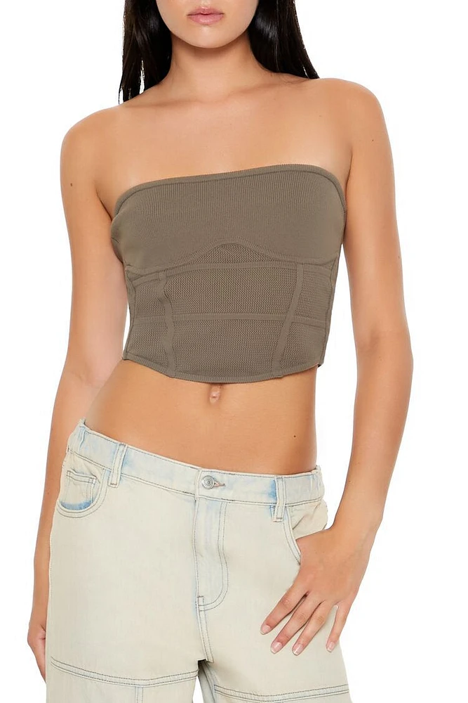 Sweater-Knit Tube Crop Top