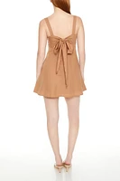 Tie-Back Bow Mini Dress