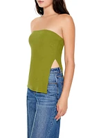 Ribbed Slit Tube Top