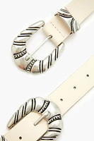 Etched Dual-Buckle Belt