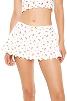 Seamless Rose Lingerie Mini Skirt