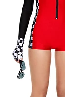 Racecar Driver Romper Costume Set