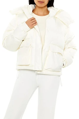 Hooded Drawstring Puffer Jacket