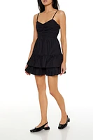 Layered V-Neck Mini Dress
