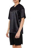 Mesh V-Neck Jersey Tee