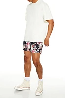 Floral Print Swim Trunks