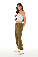 Twill Drawstring Cargo Pants