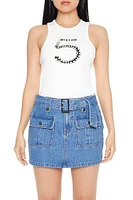 Denim Cargo Mini Skirt